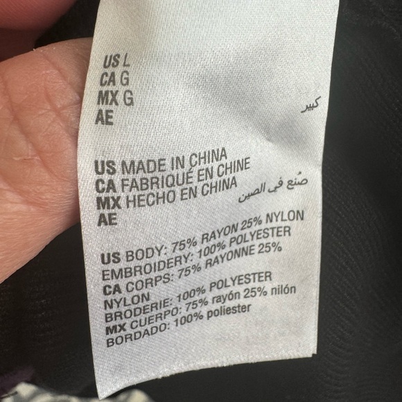 INC International Concepts black bell sleeve beaded floral mini dress NWT - Picture 10 of 11